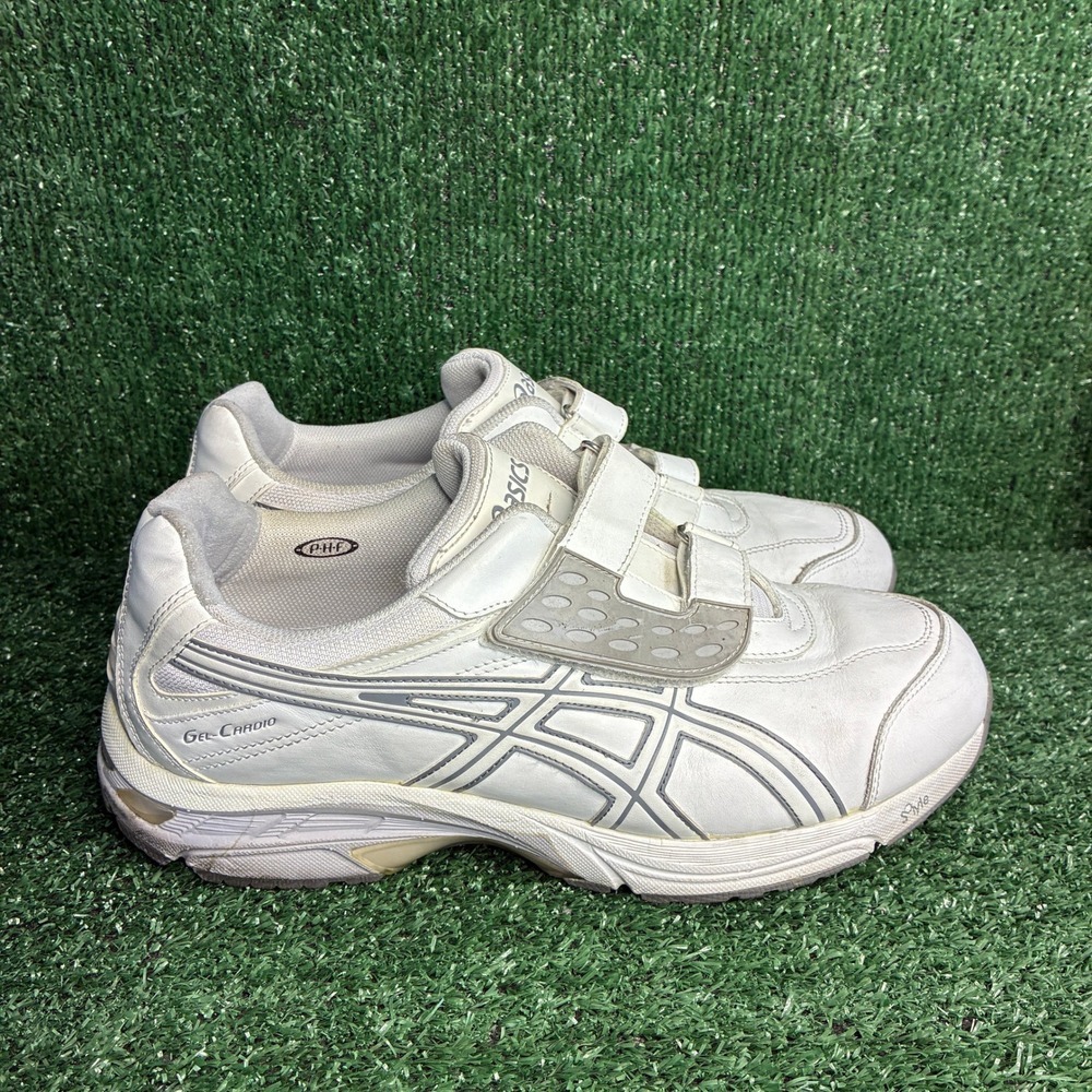 ASICS Gel-Cardio Q913L Strap Walking Dad Shoes White Mens Size 13 4E Extra Wide